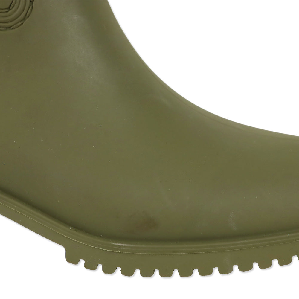 Gucci Vintage Green GG Stanley 35 Rubber Boots