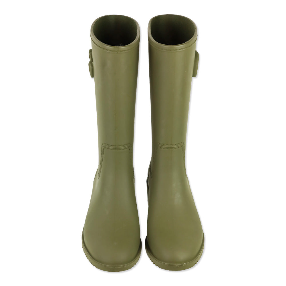 Gucci Vintage Green GG Stanley 35 Rubber Boots