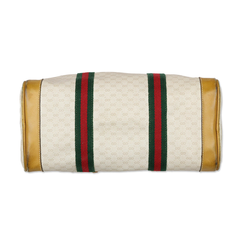 Gucci Vintage Micro GG Supreme Web Boston Bag