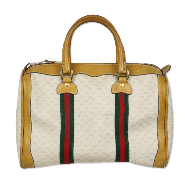 Gucci Vintage Micro GG Supreme Web Boston Bag