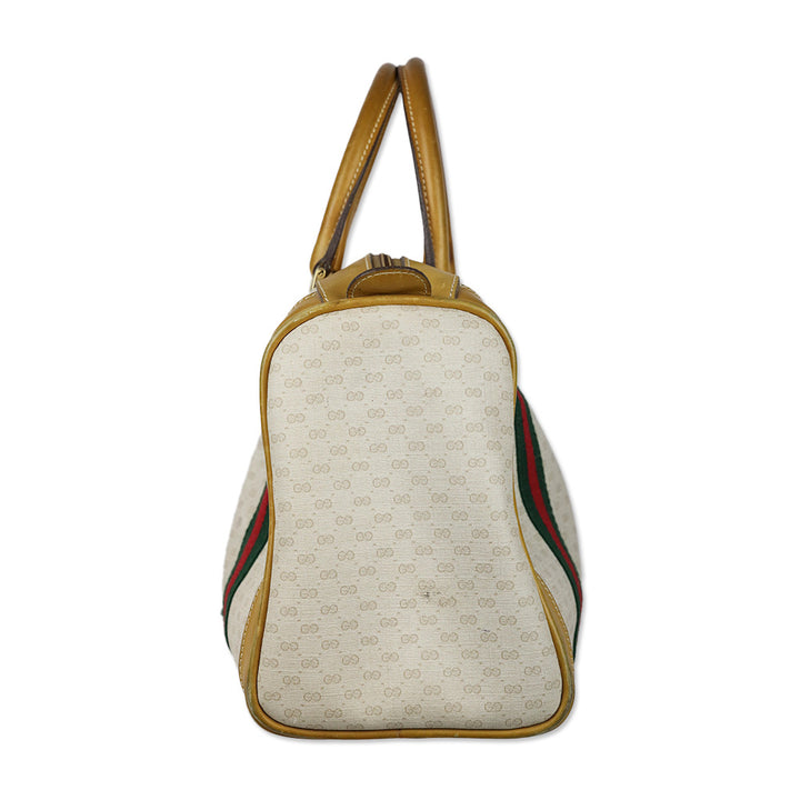 Gucci Vintage Micro GG Supreme Web Boston Bag