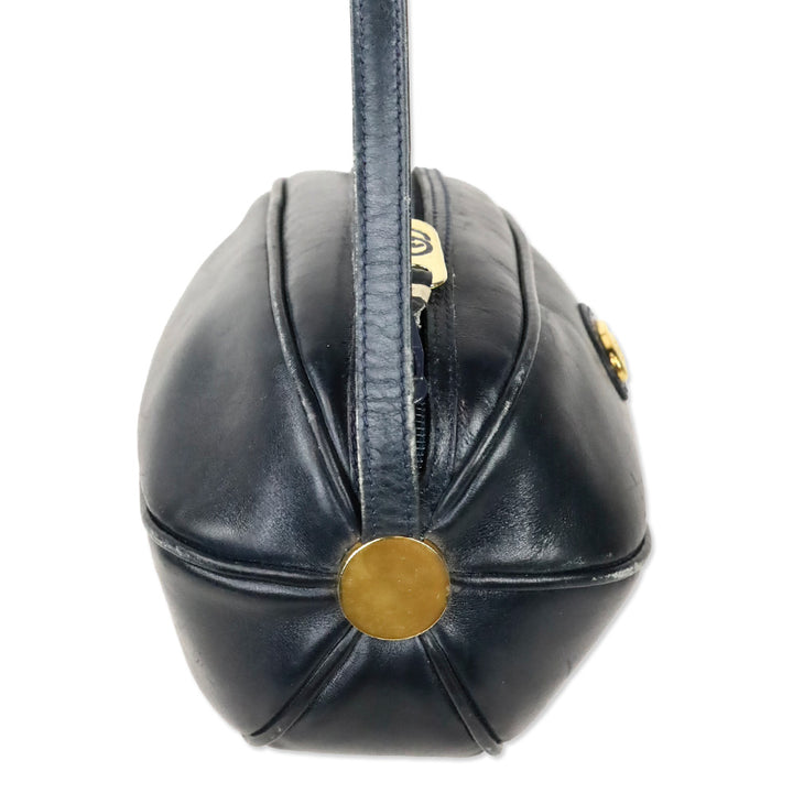 Gucci Vintage Navy Leather Crossbody Bag