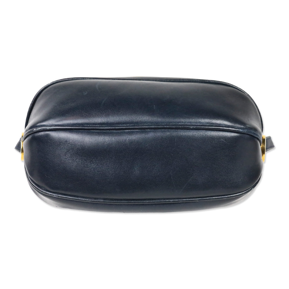 Gucci Vintage Navy Leather Crossbody Bag
