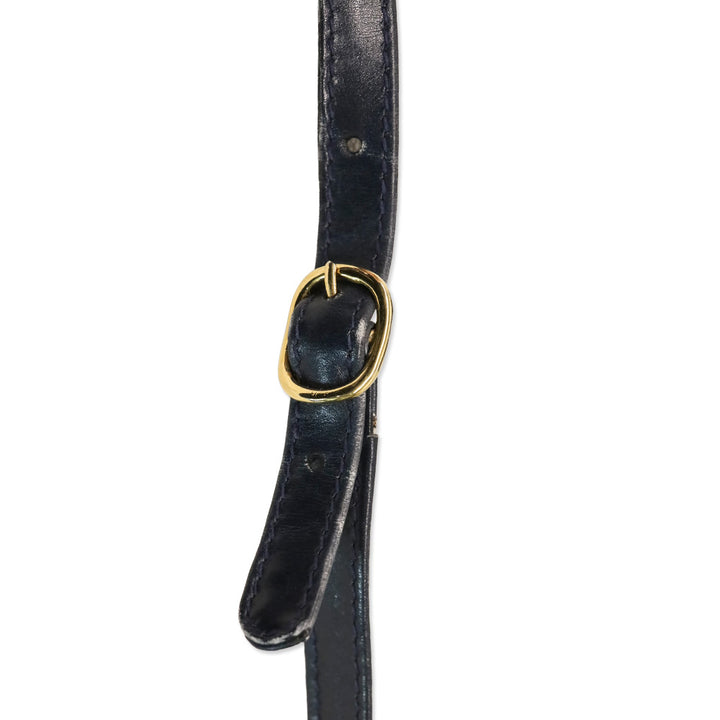 Gucci Vintage Navy Leather Crossbody Bag