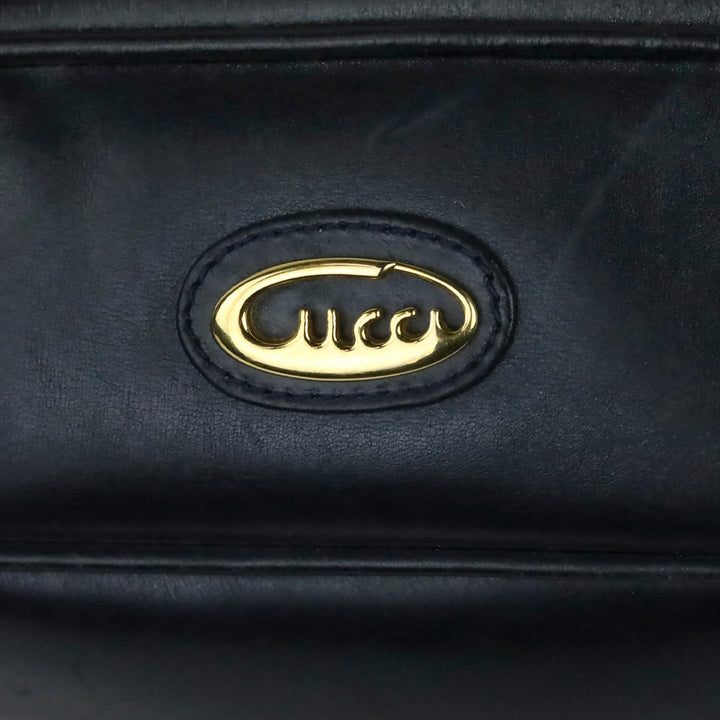 Gucci Vintage Navy Leather Crossbody Bag