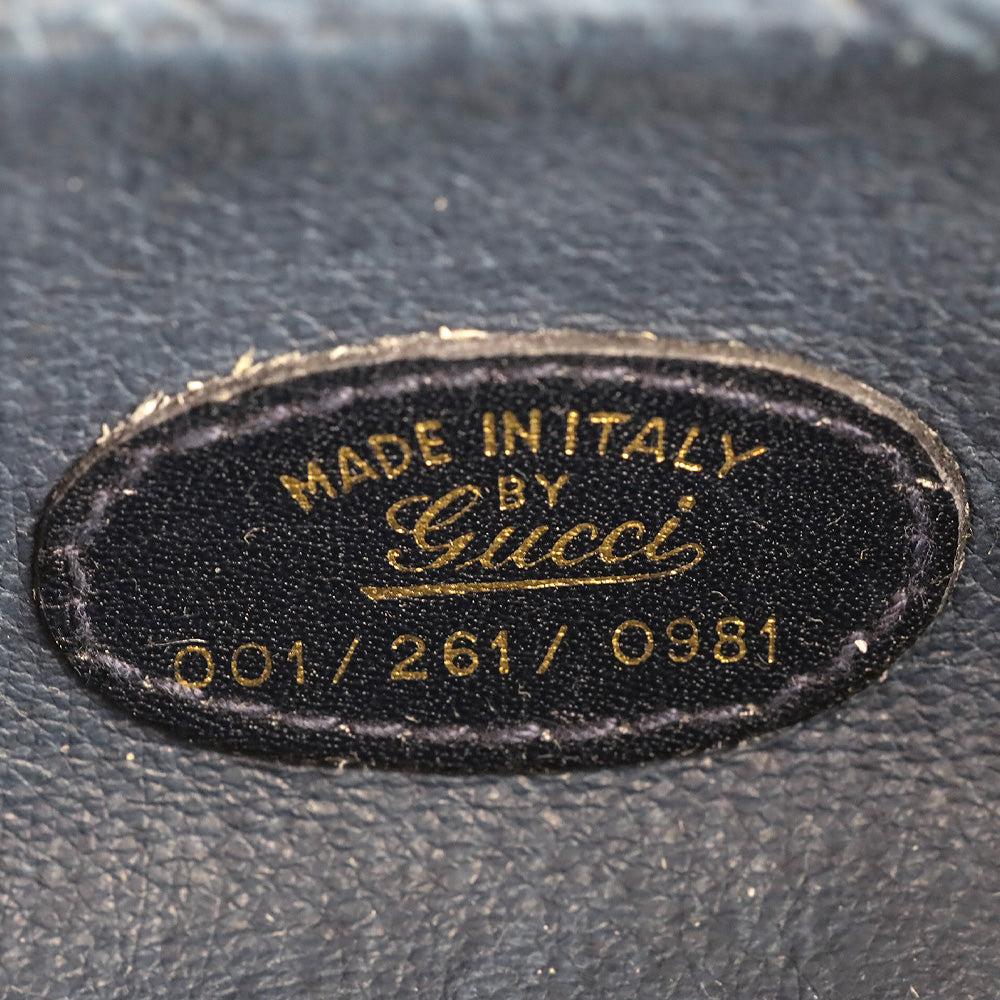 Gucci Vintage Navy Leather Crossbody Bag