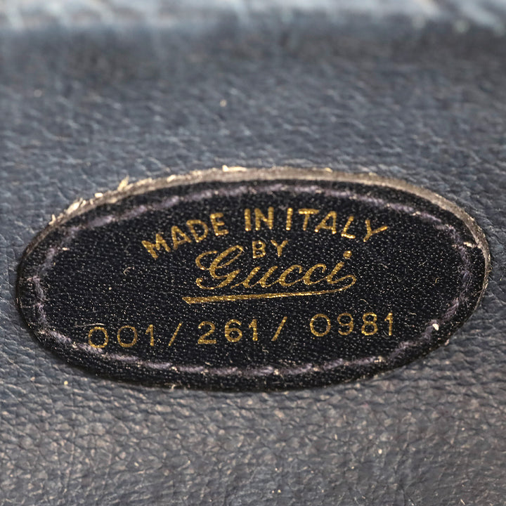 Gucci Vintage Navy Leather Crossbody Bag