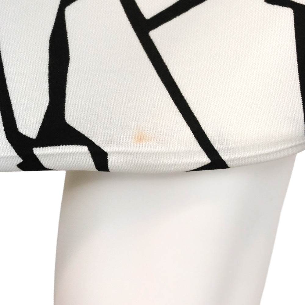 Gucci White Abstract Geometric Print Jersey Midi Dress