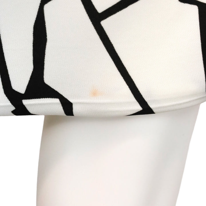 Gucci White Abstract Geometric Print Jersey Midi Dress