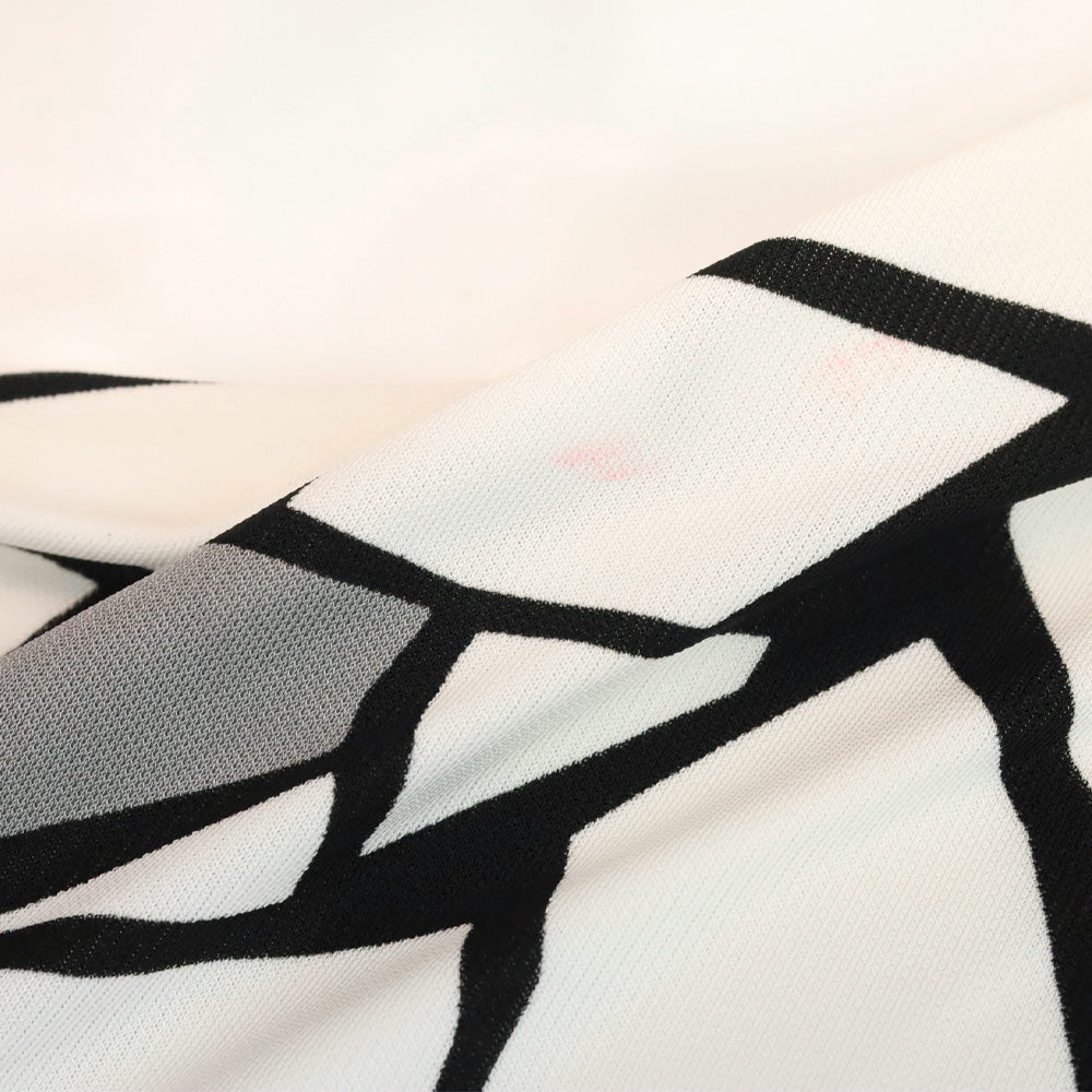 Gucci White Abstract Geometric Print Jersey Midi Dress