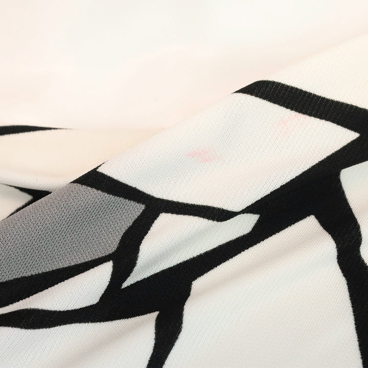 Gucci White Abstract Geometric Print Jersey Midi Dress