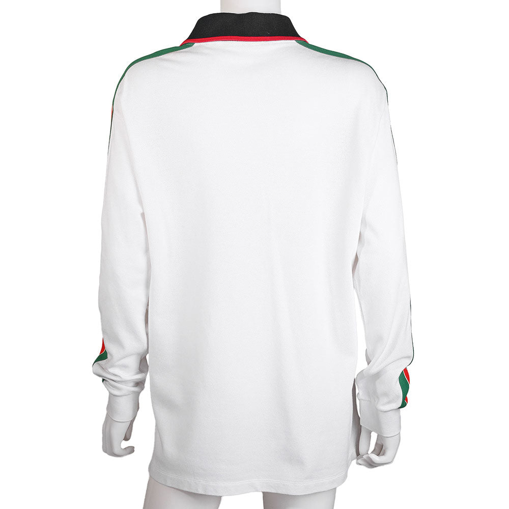 Gucci White Web Trim Polo Shirt