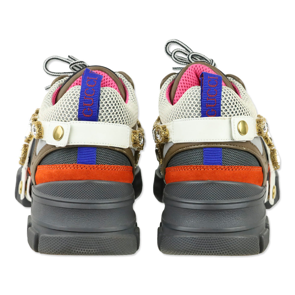 Gucci Grey/Orange Flashtrek Chunky Sneakers
