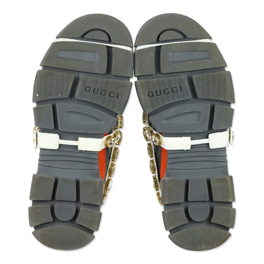 Gucci Grey/Orange Flashtrek Chunky Sneakers