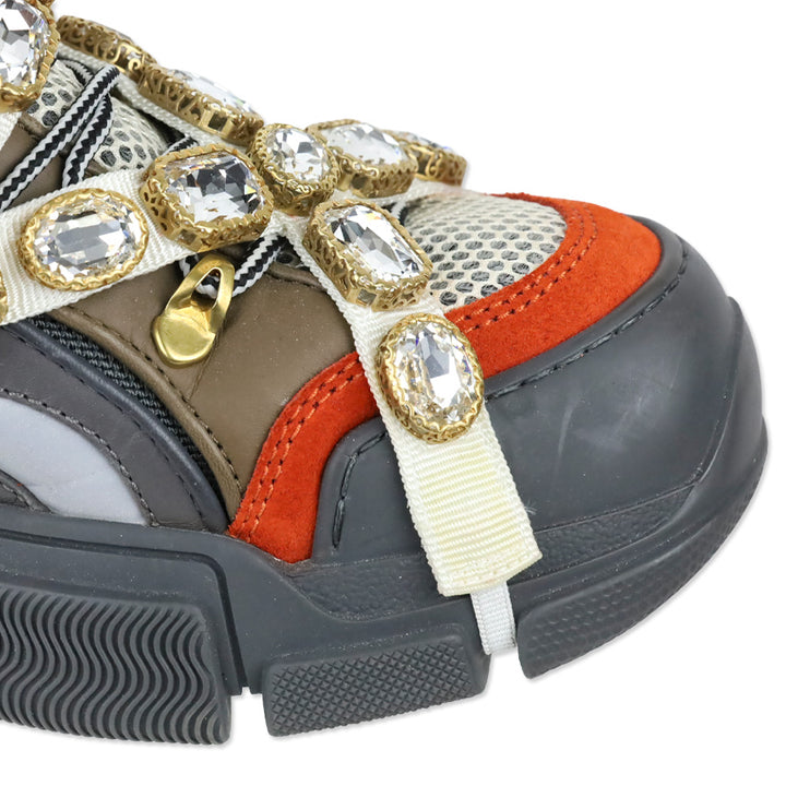 Gucci Grey/Orange Flashtrek Chunky Sneakers