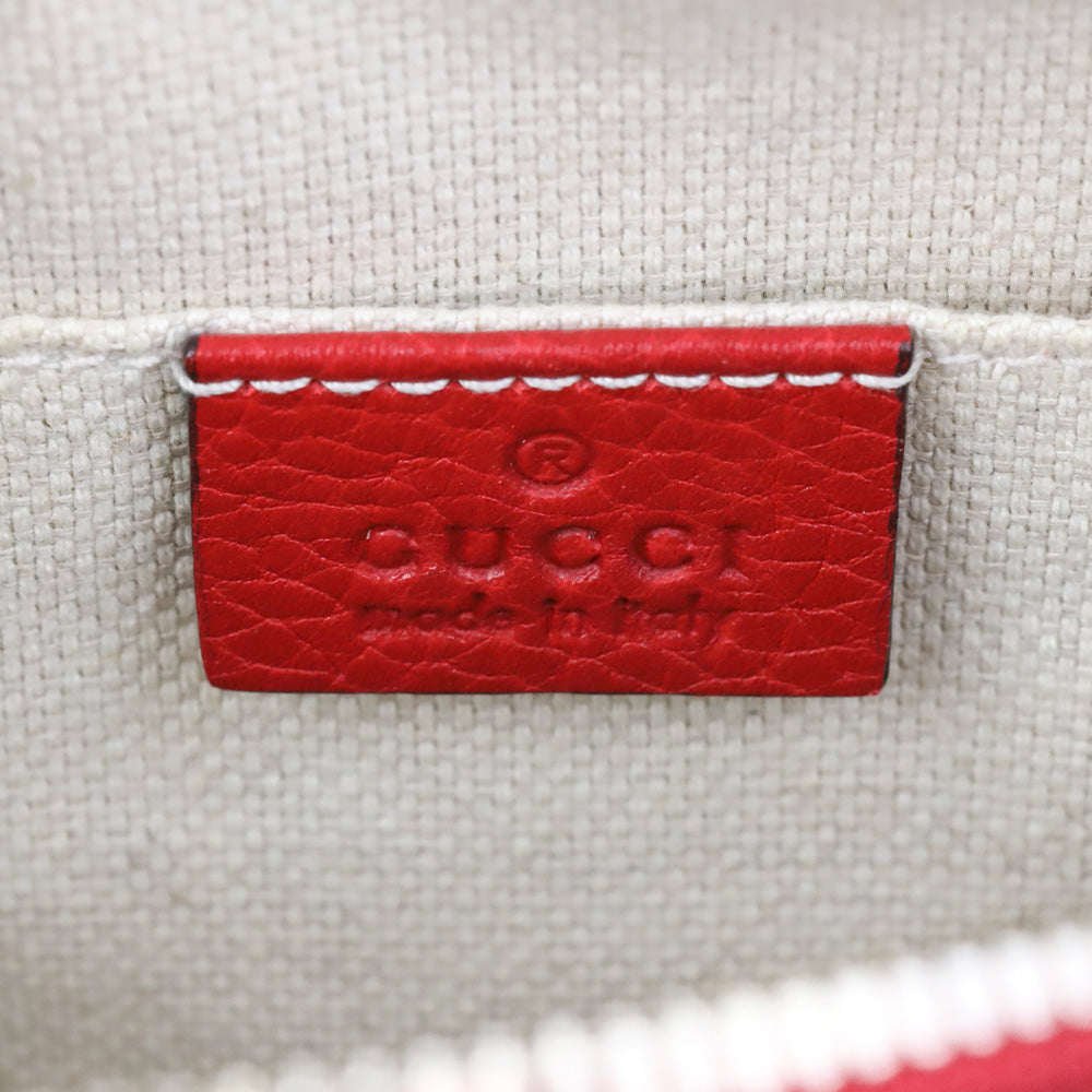 Gucci Red Pebbled Leather Soho Disco Crossbody Bag