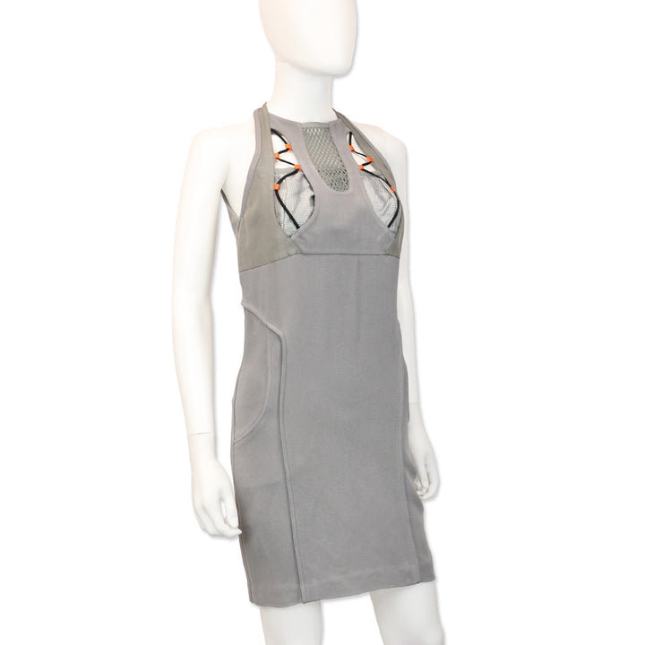 Gucci S/S 2010 RTW Grey Tech Sci-Fi Halter Mini Dress