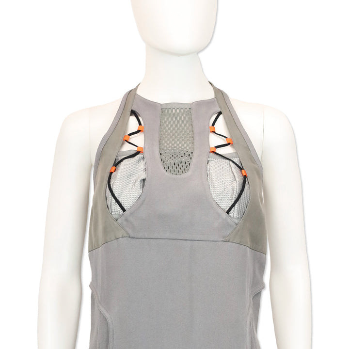 Gucci S/S 2010 RTW Grey Tech Sci-Fi Halter Mini Dress