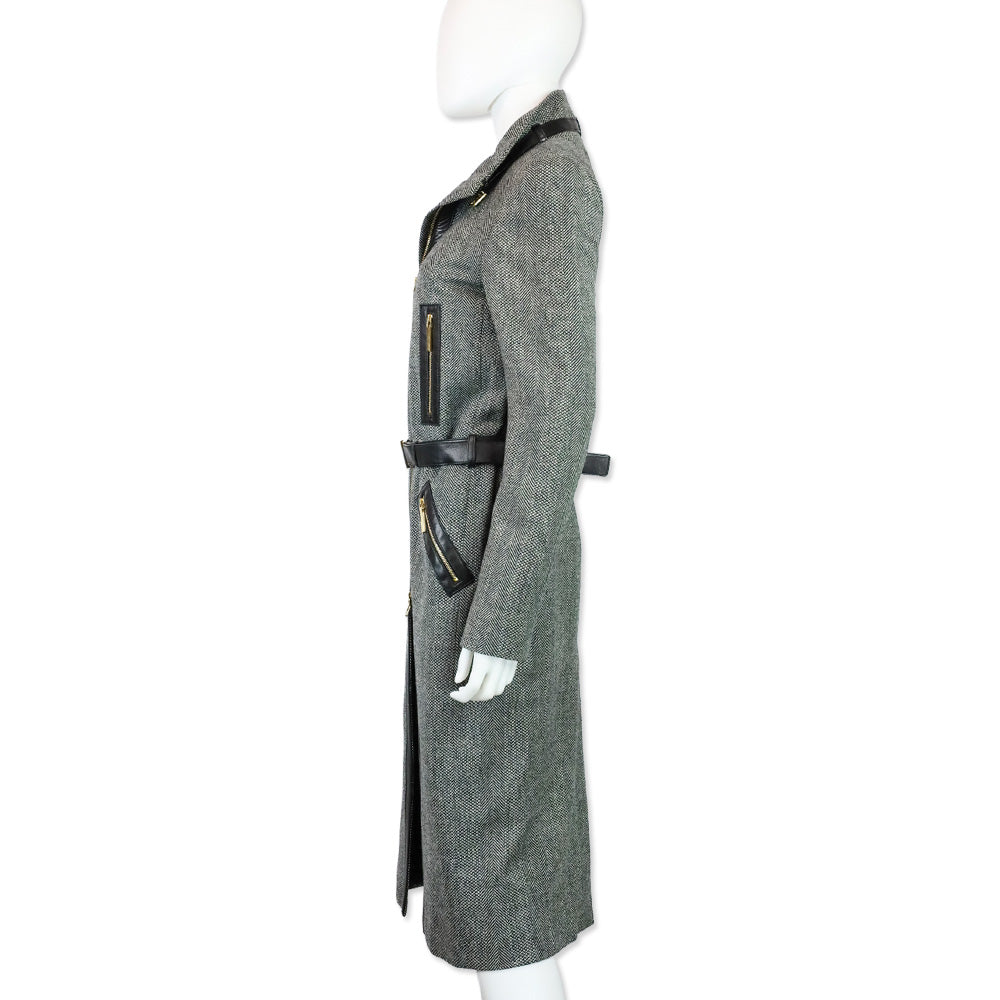 Gucci by Tom Ford A/W 2000 Herringbone Tweed Cashmere/Wool Coat