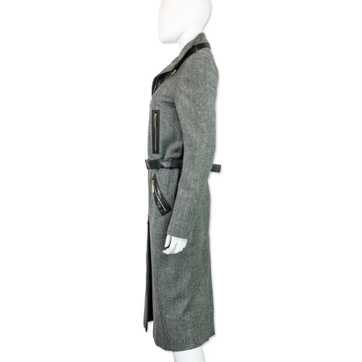 Gucci by Tom Ford A/W 2000 Herringbone Tweed Cashmere/Wool Coat