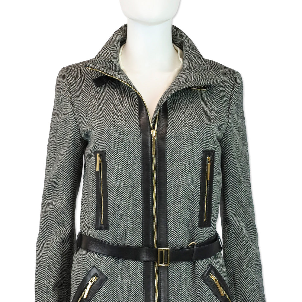 Gucci by Tom Ford A/W 2000 Herringbone Tweed Cashmere/Wool Coat