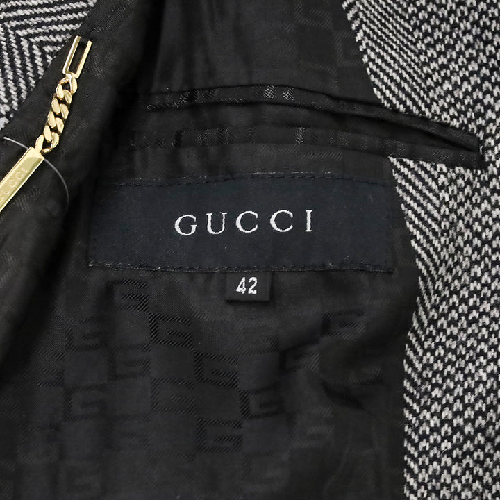 Gucci by Tom Ford A/W 2000 Herringbone Tweed Cashmere/Wool Coat