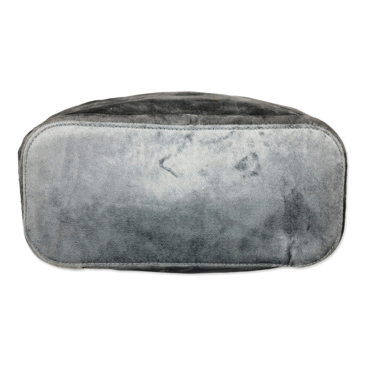 Gucci by Tom Ford FW 1999 Grey Velvet Ring Bucket Bag