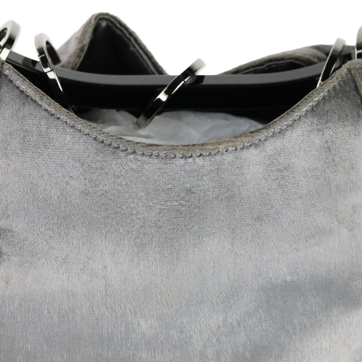 Gucci by Tom Ford FW 1999 Grey Velvet Ring Bucket Bag