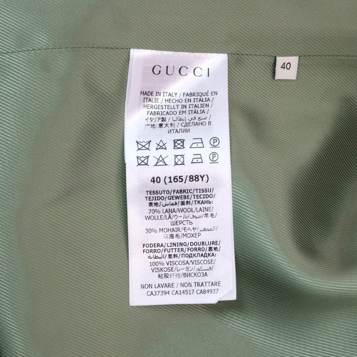 Gucci x Liberty London Green Floral-Print Wool and Mohair-Blend Blazer
