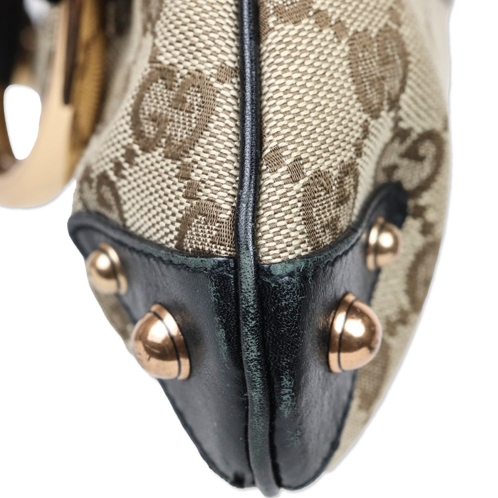 Gucci by Tom Ford 2003/2004 Monogram Canvas/Purple Web Horsebit Mors Handbag