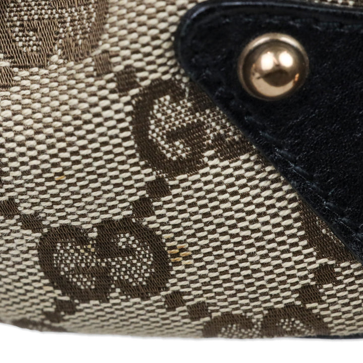 Gucci by Tom Ford 2003/2004 Monogram Canvas/Purple Web Horsebit Mors Handbag