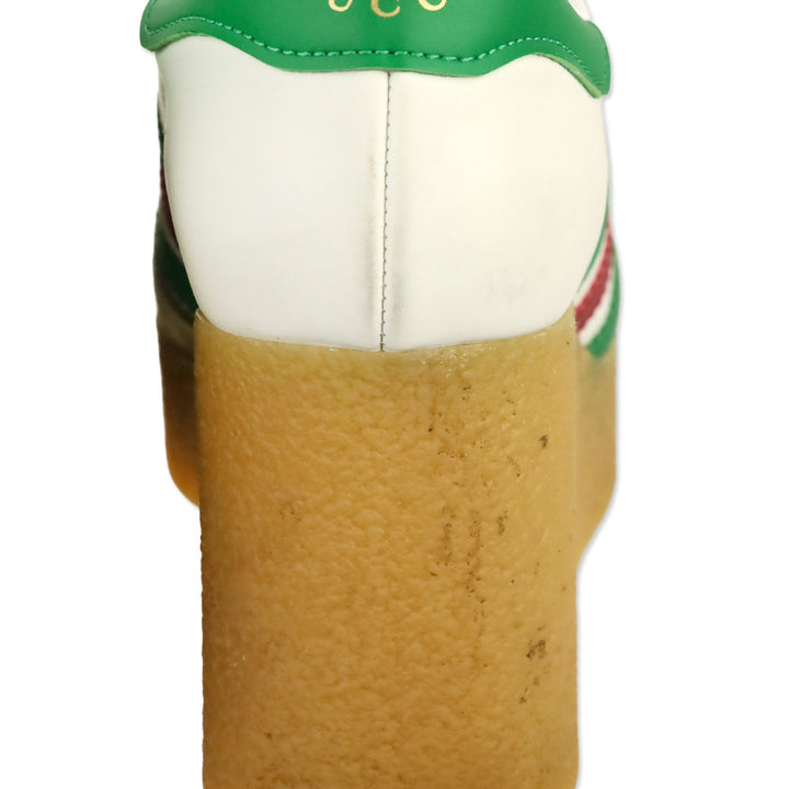 Gucci x Adidas White Leather Suede Madeira Gazelle Wedge Sneaker