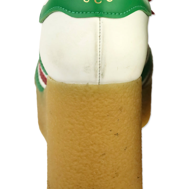 Gucci x Adidas White Leather Suede Madeira Gazelle Wedge Sneaker