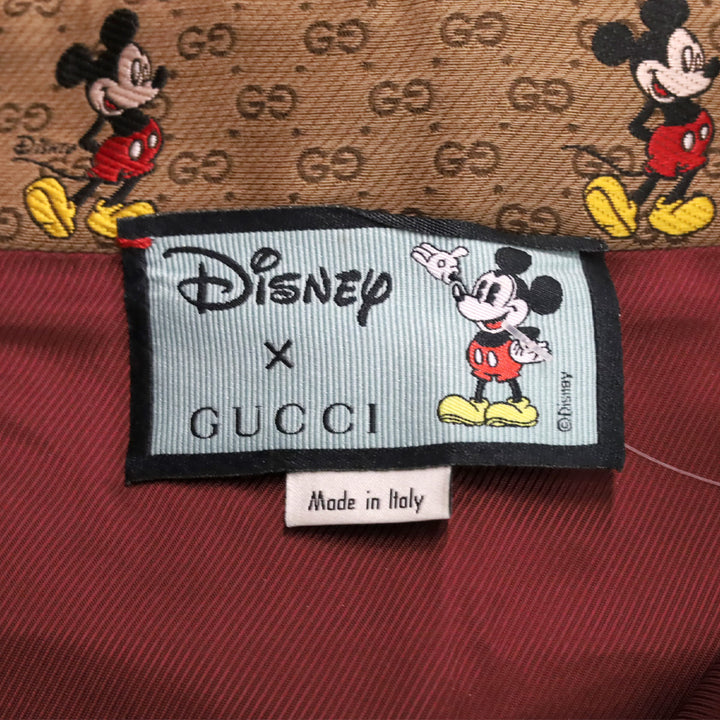 Gucci x Disney Beige Monogram Mickey Mouse Midi Skirt with Brown Buckle Accent