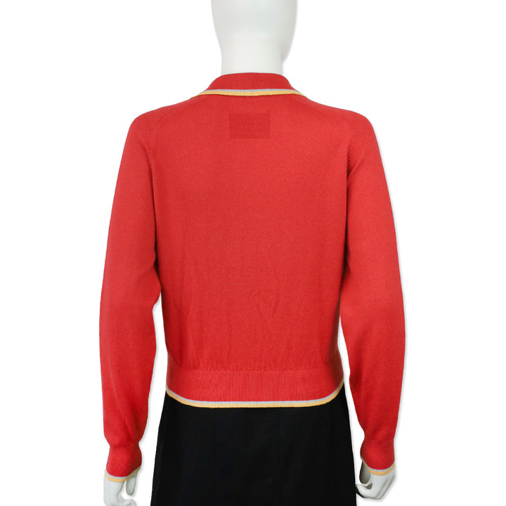 Guest in Residence Scarlet Relay Cashmere-Blend Polo Sweater