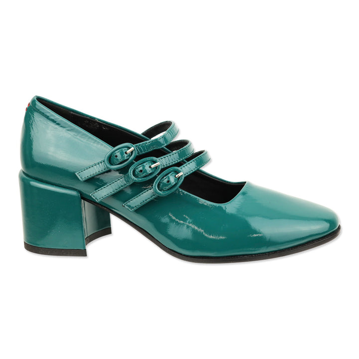 Halmanera Green Patent Leather Mary Jane Pumps