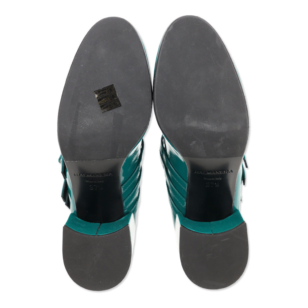 Halmanera Green Patent Leather Mary Jane Pumps
