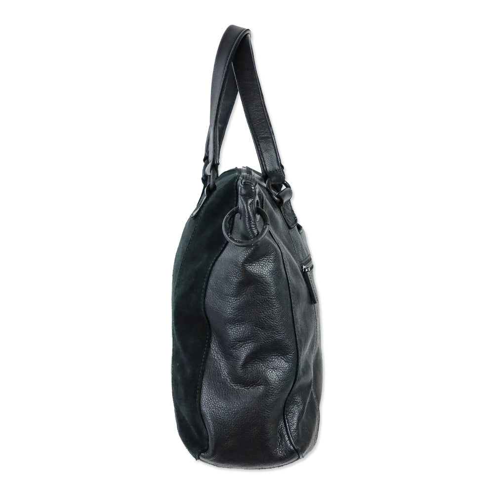 Hammitt Black Leather/Suede Large Daniel Tote
