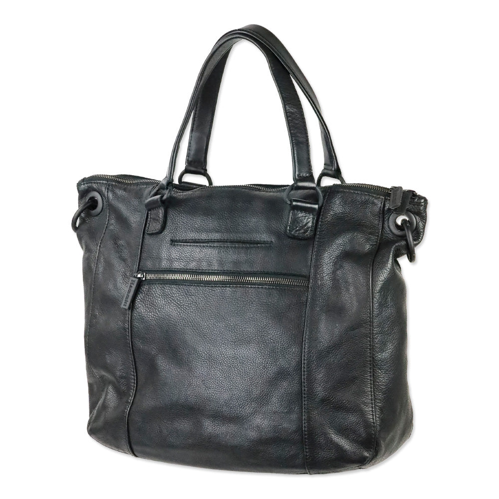 Hammitt Black Leather/Suede Large Daniel Tote