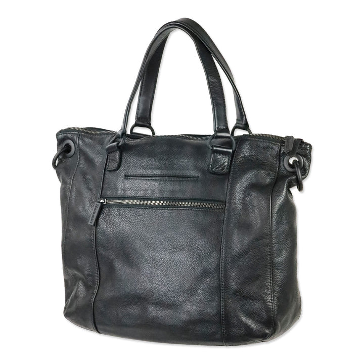 Hammitt Black Leather/Suede Large Daniel Tote