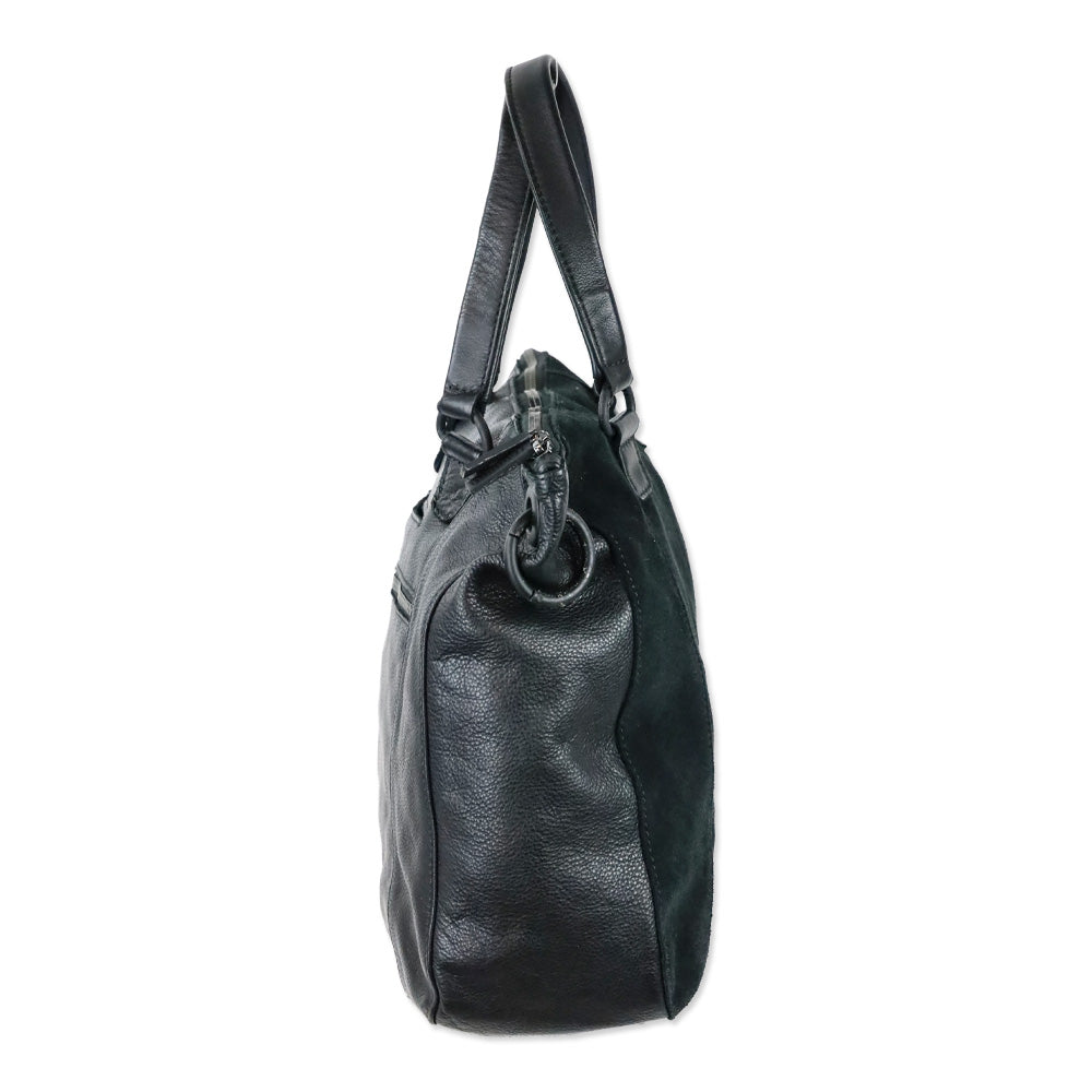 Hammitt Black Leather/Suede Large Daniel Tote