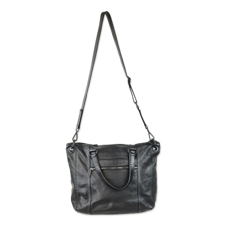 Hammitt Black Leather/Suede Large Daniel Tote