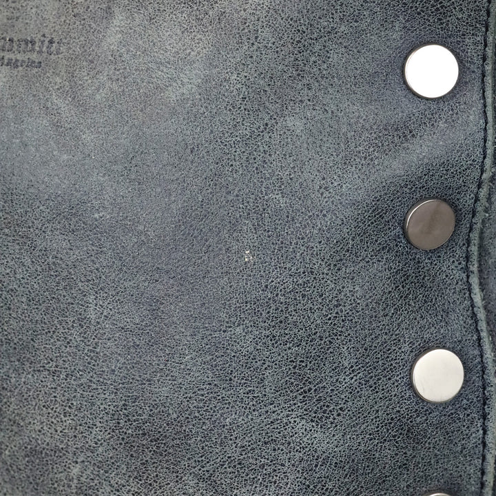 Hammitt Blue Nubuck Silver Studded Crossbody Hobo Bag