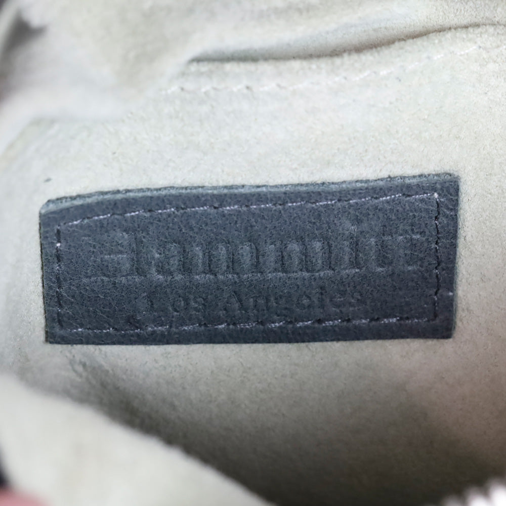 Hammitt Medium Blue Nubuck Zippered Leather Crossbody Clutch