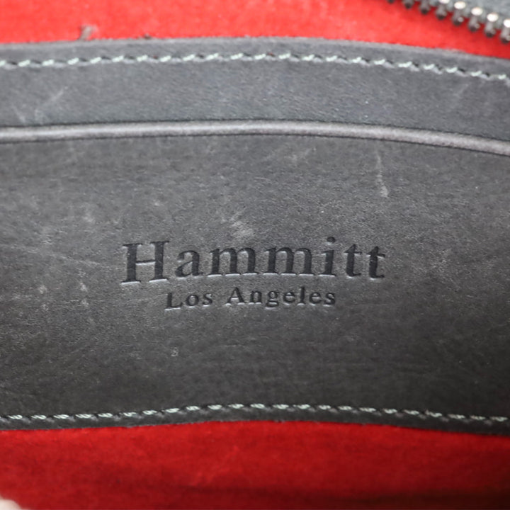 Hammitt Medium Grey Leather Zippered Leather Crossbody Clutch