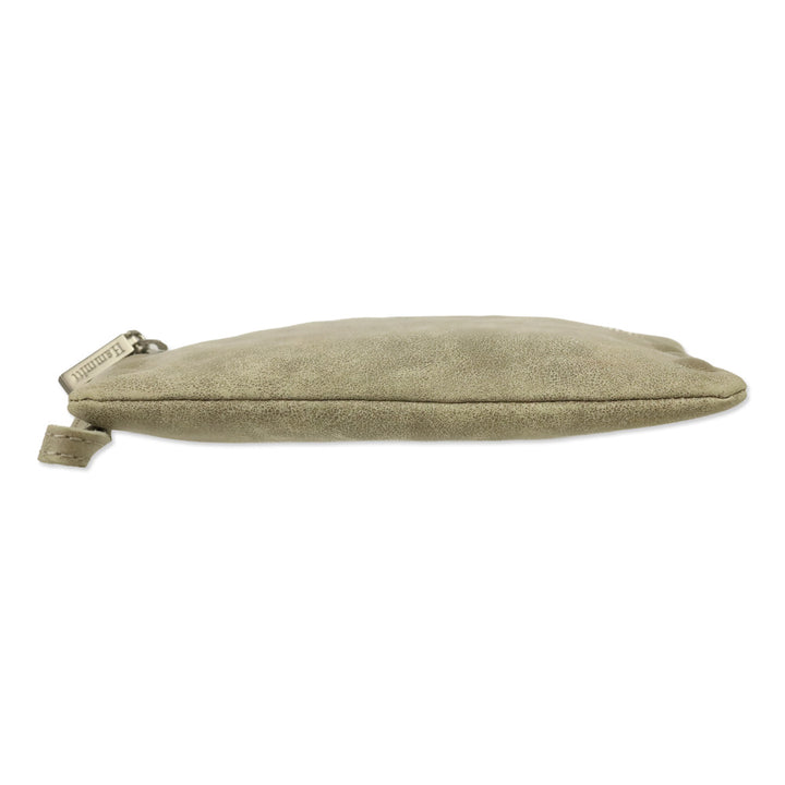 Hammitt Nash Small Pewter Grey Leather Clutch Crossbody Bag