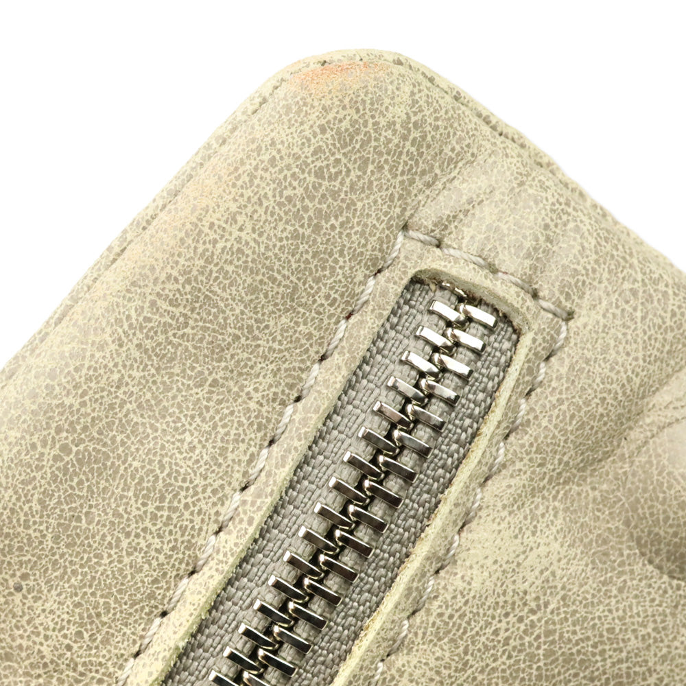 Hammitt Nash Small Pewter Grey Leather Clutch Crossbody Bag