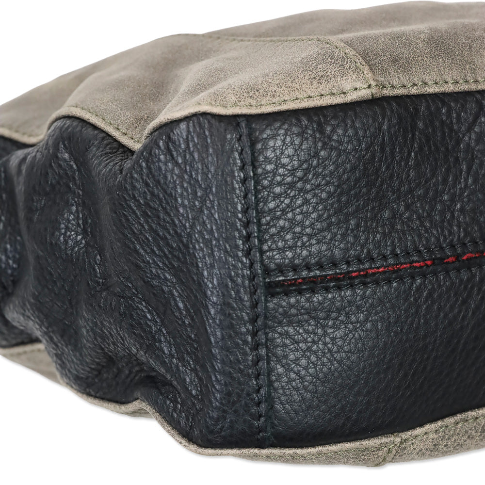 Hammitt Pewter/Black/Gold Leather Jared Tote Bag