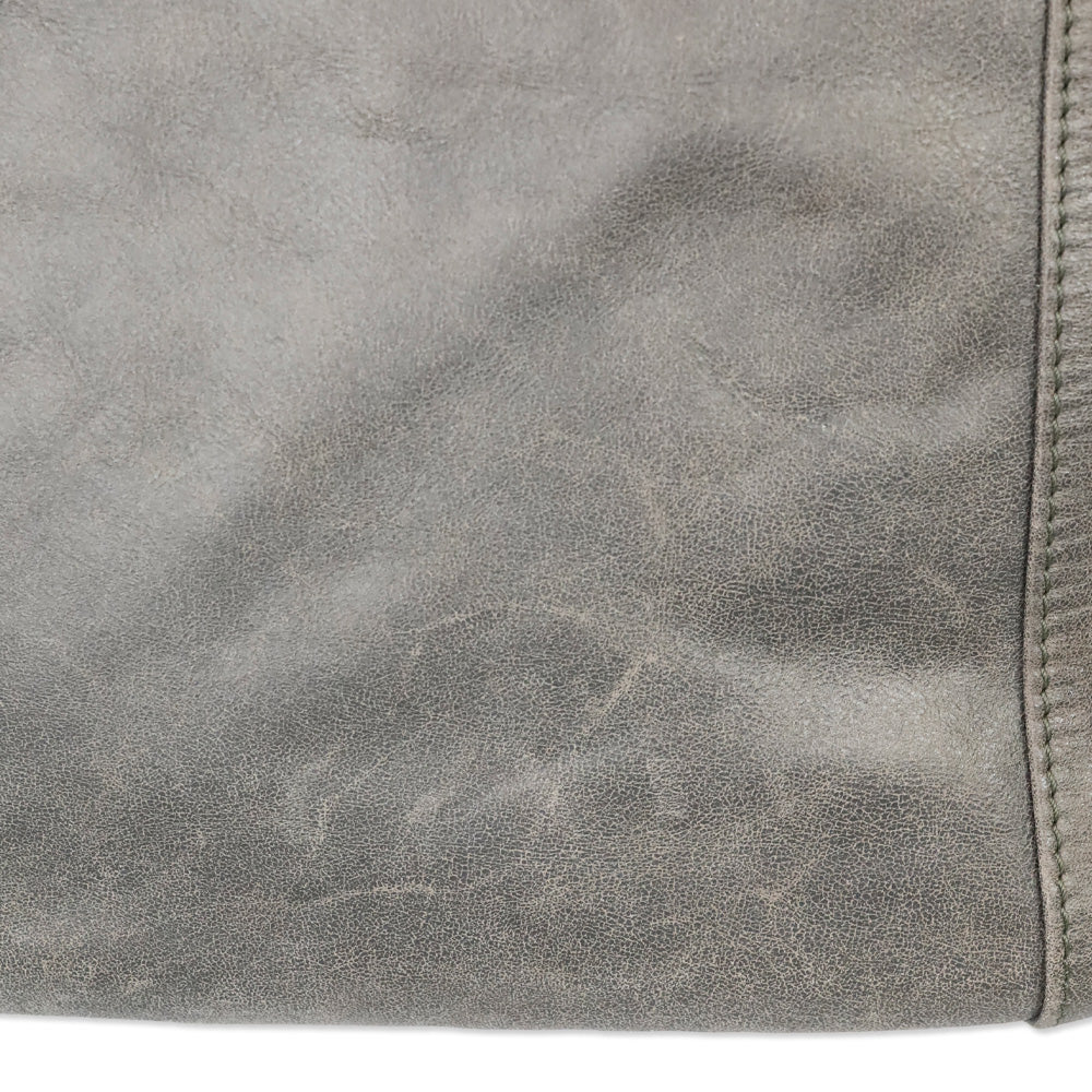 Hammitt Pewter/Black/Gold Leather Jared Tote Bag