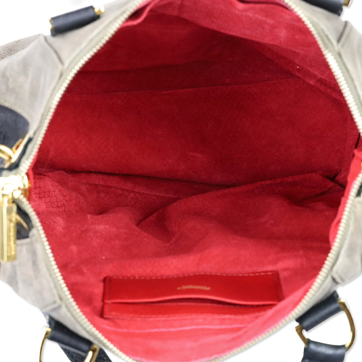 Hammitt Pewter/Black/Gold Leather Jared Tote Bag